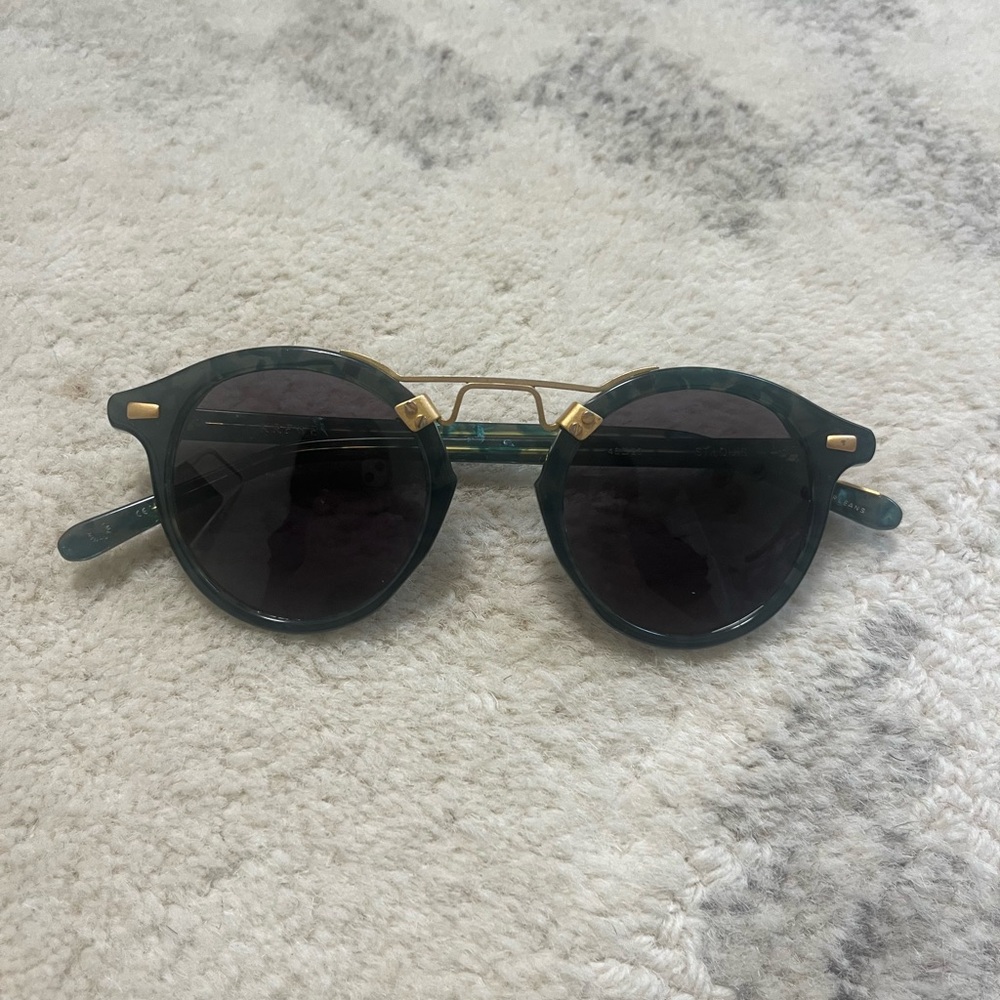 KREWE ST. LOUIS Bottle Green + Zulu 24K Sunglasses